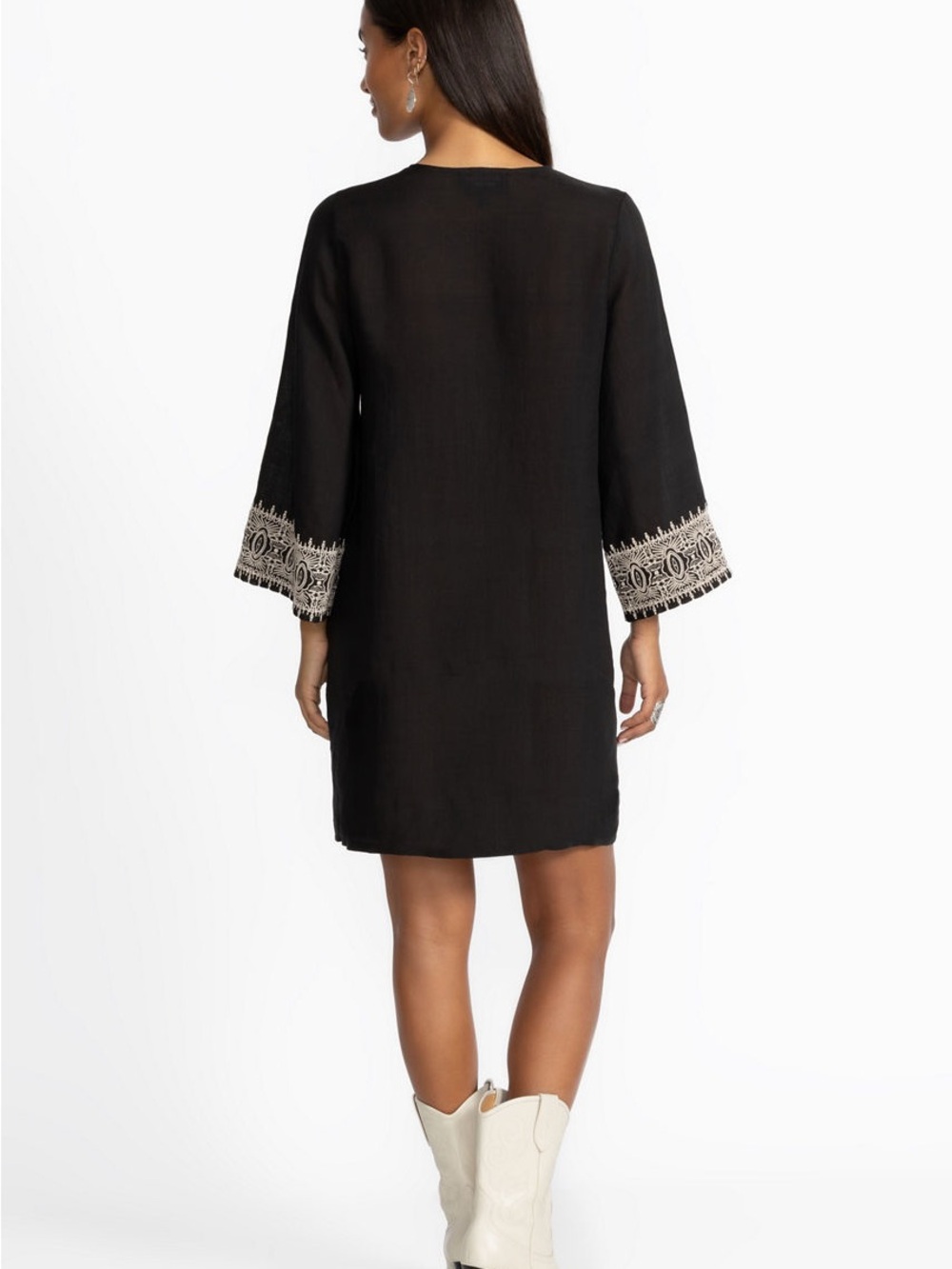 Johnny Was Kimono Sleeve Relaxed Dress Embroidered L - Picture 3 of 16